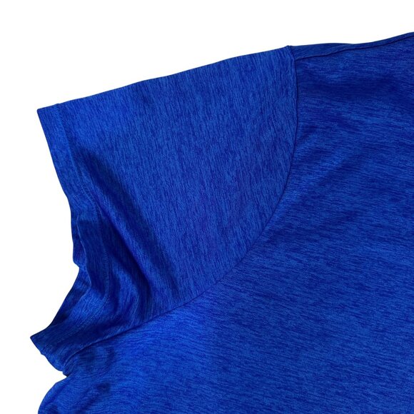 Xersion Womens Blue Semi Fit V Neck Short Sleeve Shirt Size 1X Polyester - Picture 8 of 11